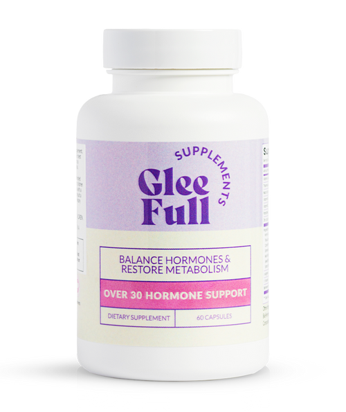 Over 30 Hormone support supplement bottle on a white background