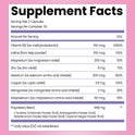 Supplement Facts for Thyroid Balance. Serving size 2 capsules, 30 per container. Contains Vitamin B12 (150 mcg, 6250% DV), Iodine from kelp (150 mcg, 100% DV), Magnesium (200 mg), Zinc (8 mg), Selenium (200 mcg, 360% DV), Copper (0.9 mg), Manganese (2 mg), Molybdenum (50 mcg), and an 858 mg Proprietary Blend (L-Tyrosine, Schisandra, Ashwagandha, Bladderwrack, Kelp, Cayenne Pepper).